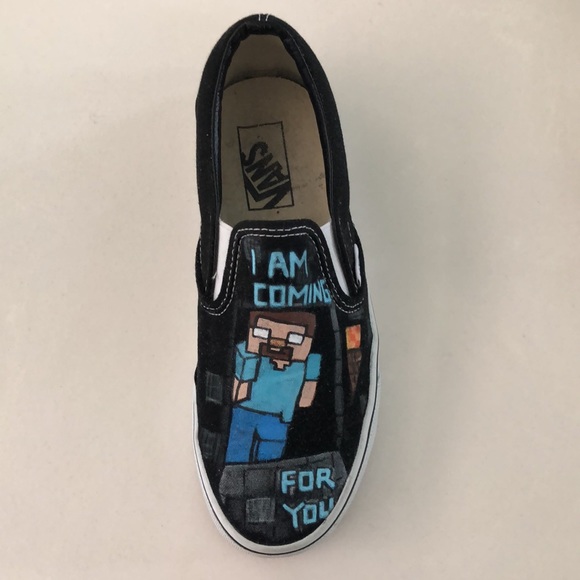 Vans Custom Minecraft Slip On Shoes - Picture 8 of 10
